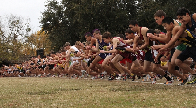 2009 CIF XC Boys D2-025.JPG - 2009 California CIF Cross Country Championships, Woodward Park, Fresno, California